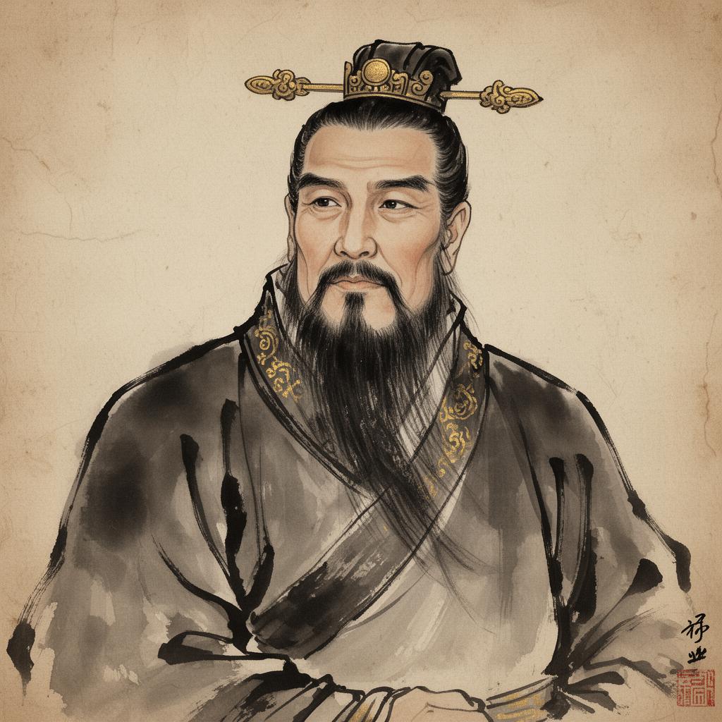 Sun Tzu, ilustración sumi-e